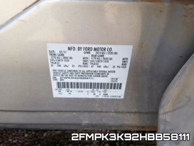 2FMPK3K92HBB58111 фото 2