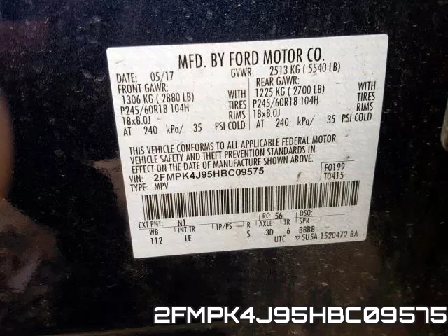 2FMPK4J95HBC09575 фото 2