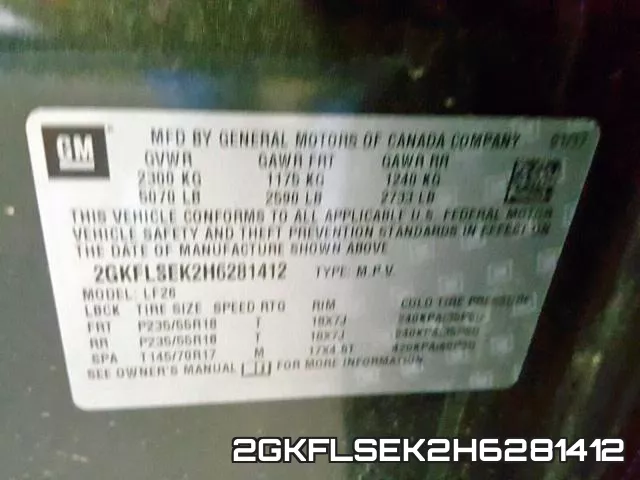 2GKFLSEK2H6281412 фото 2