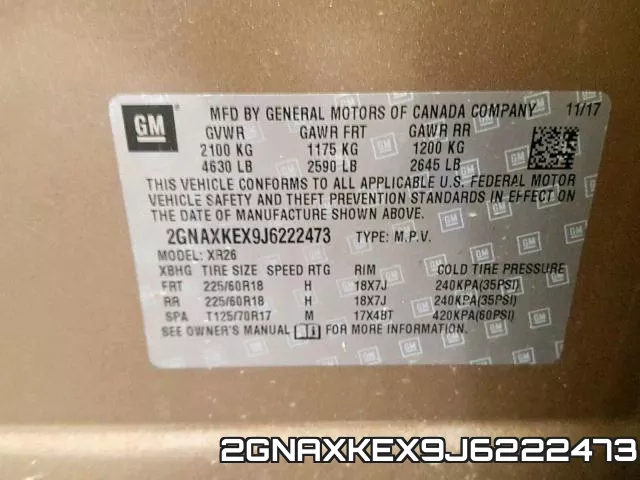 2GNAXKEX9J6222473 фото 2