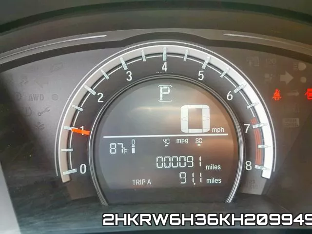 2HKRW6H36KH209949 фото 9