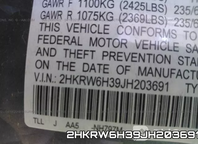 2HKRW6H39JH203691 фото 10