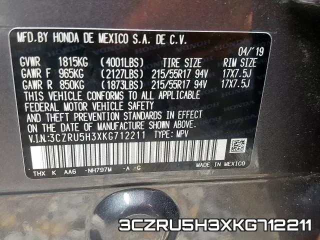 3CZRU5H3XKG712211 фото 2