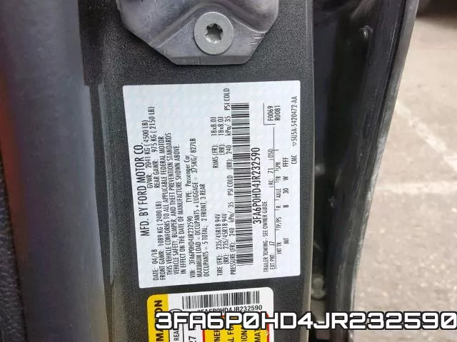 3FA6P0HD4JR232590 фото 2