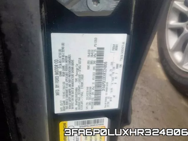3FA6P0LUXHR324806 фото 2