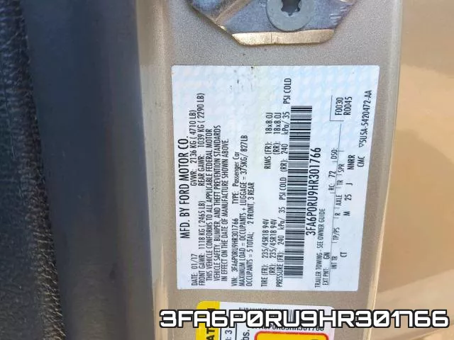 3FA6P0RU9HR301766 фото 2