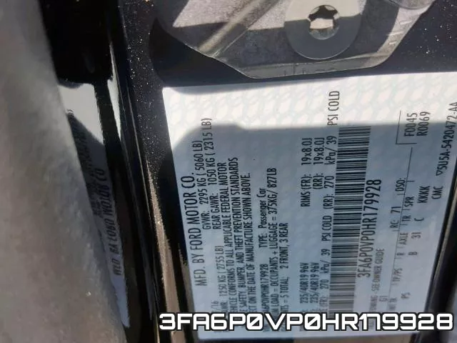 3FA6P0VP0HR179928 фото 2