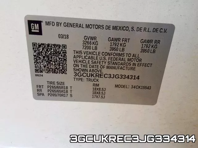 3GCUKREC3JG334314 фото 2