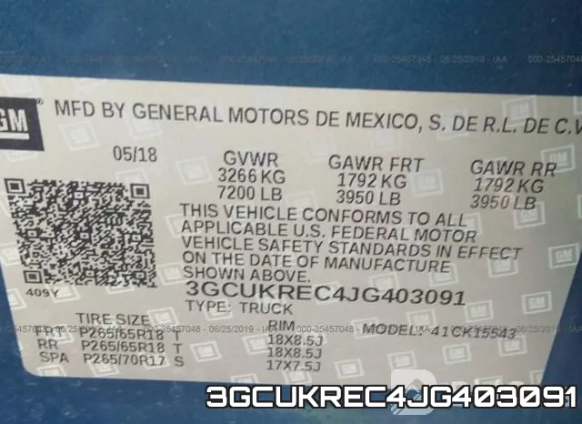 3GCUKREC4JG403091 фото 10