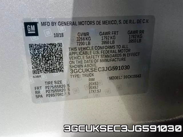 3GCUKSEC3JG591030 фото 2