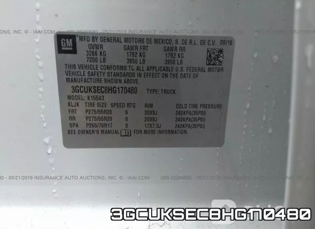 3GCUKSEC8HG170480 фото 10