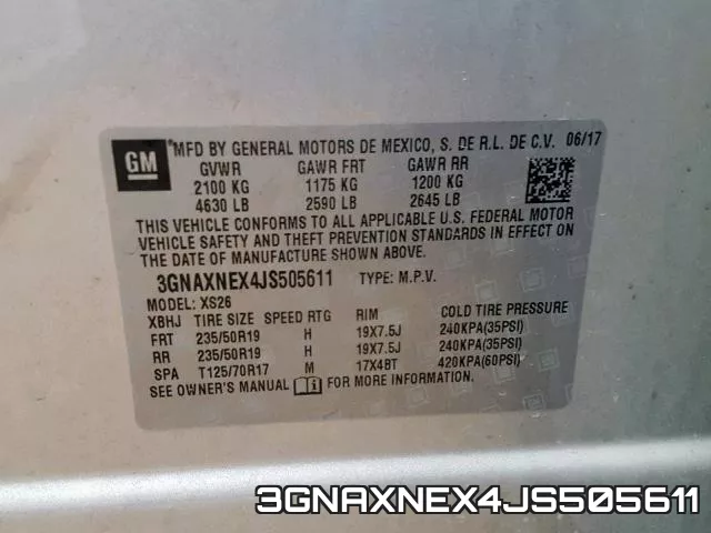 3GNAXNEX4JS505611 фото 2
