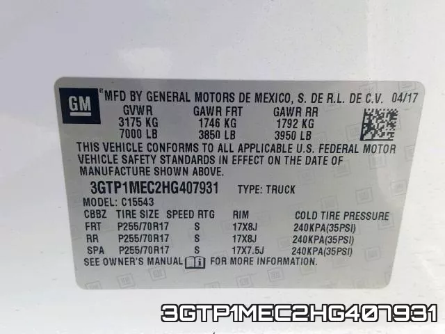 3GTP1MEC2HG407931 фото 2