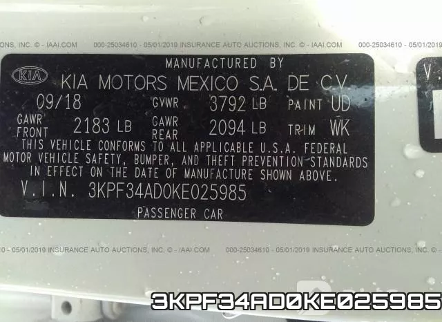 3KPF34AD0KE025985 фото 10