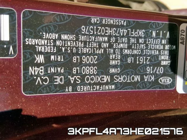 3KPFL4A73HE021576 фото 2