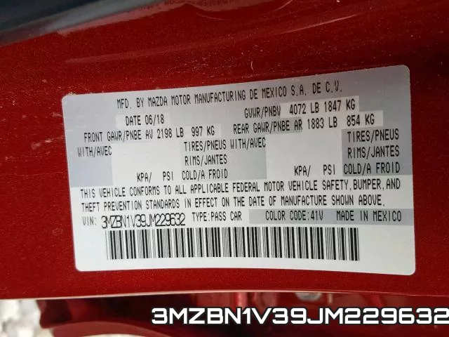 3MZBN1V39JM229632 фото 2