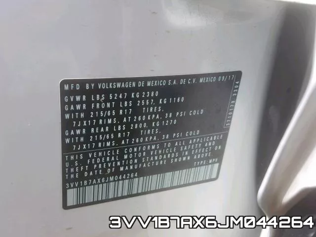 3VV1B7AX6JM044264 фото 2