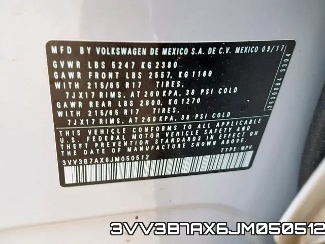 3VV3B7AX6JM050512 фото 2