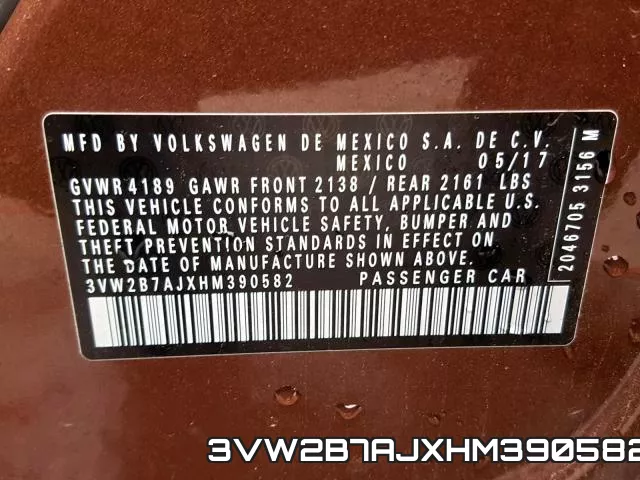 3VW2B7AJXHM390582 фото 2