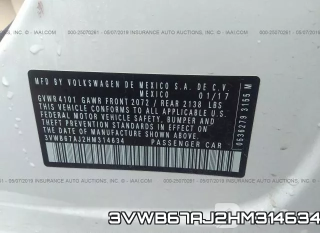 3VWB67AJ2HM314634 фото 10