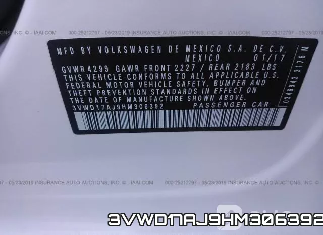 3VWD17AJ9HM306392 фото 10
