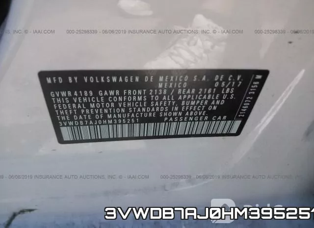 3VWDB7AJ0HM395251 фото 10