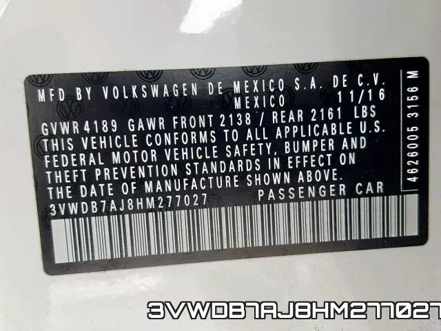 3VWDB7AJ8HM277027 фото 2