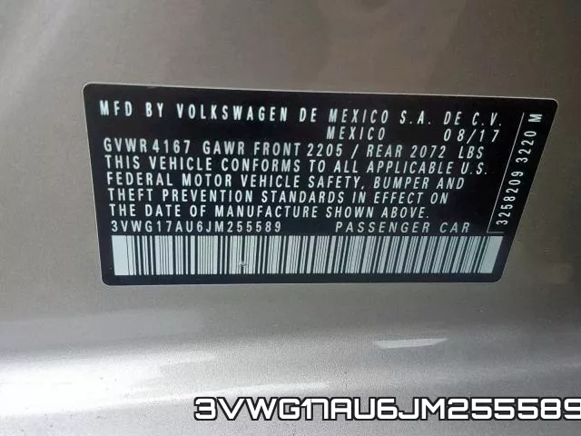 3VWG17AU6JM255589 фото 2