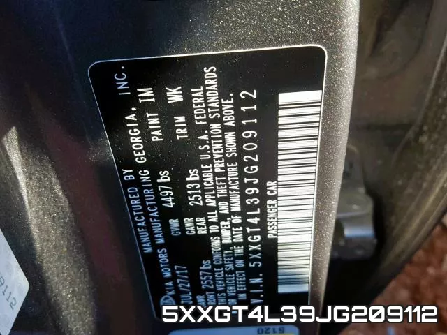 5XXGT4L39JG209112 фото 2