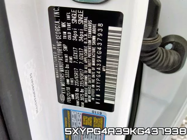 5XYPG4A39KG437938 фото 2