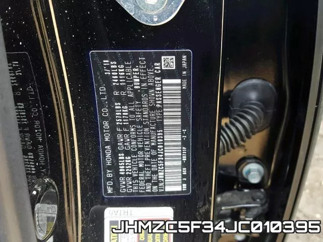 JHMZC5F34JC010395 фото 2