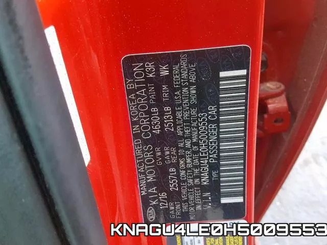 KNAGU4LE0H5009553 фото 2