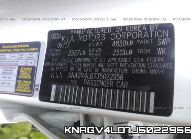 KNAGV4LD7J5022956 фото 10