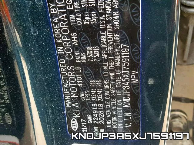KNDJP3A5XJ7591197 фото 2