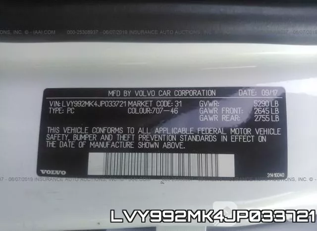 LVY992MK4JP033721 фото 10