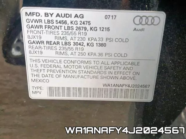 WA1ANAFY4J2024567 фото 2