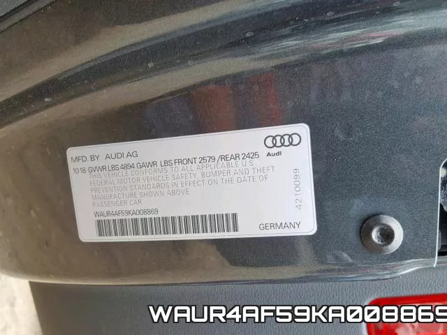 WAUR4AF59KA008869 фото 2
