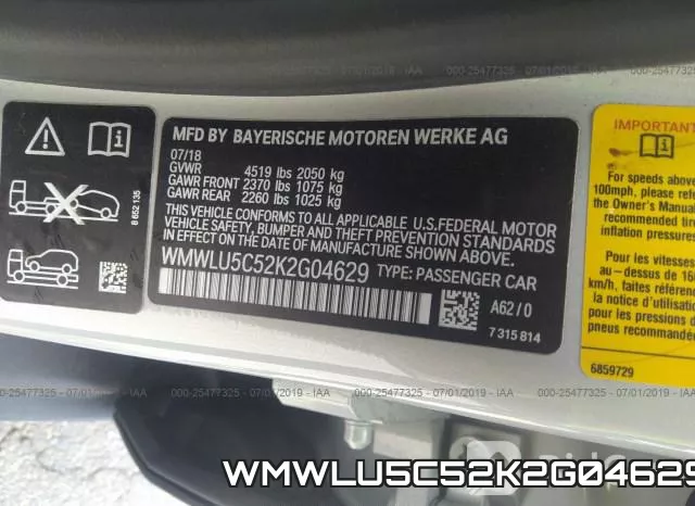 WMWLU5C52K2G04629 фото 10