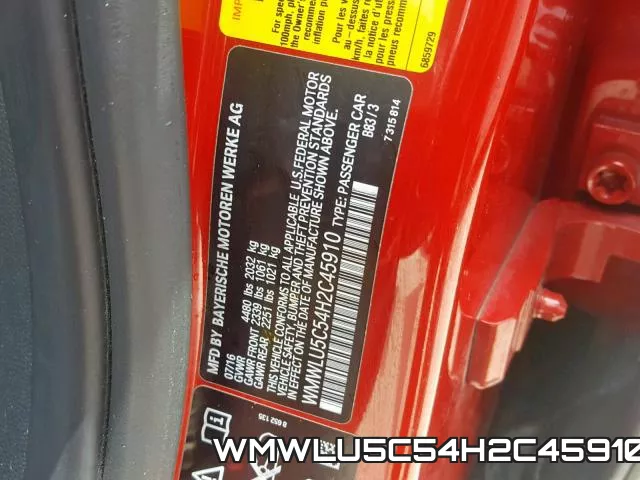 WMWLU5C54H2C45910 фото 2
