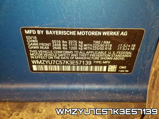 WMZYU7C57K3E57139 фото 2