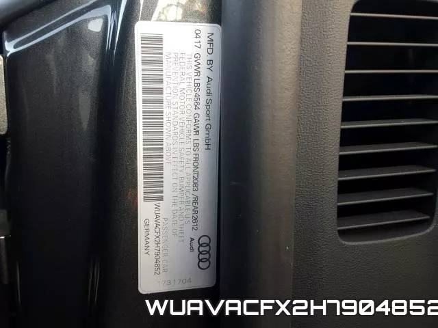 WUAVACFX2H7904852 фото 2
