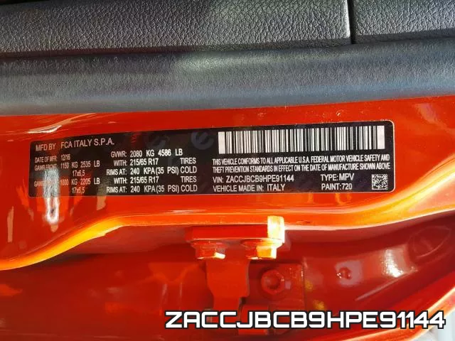 ZACCJBCB9HPE91144 фото 2