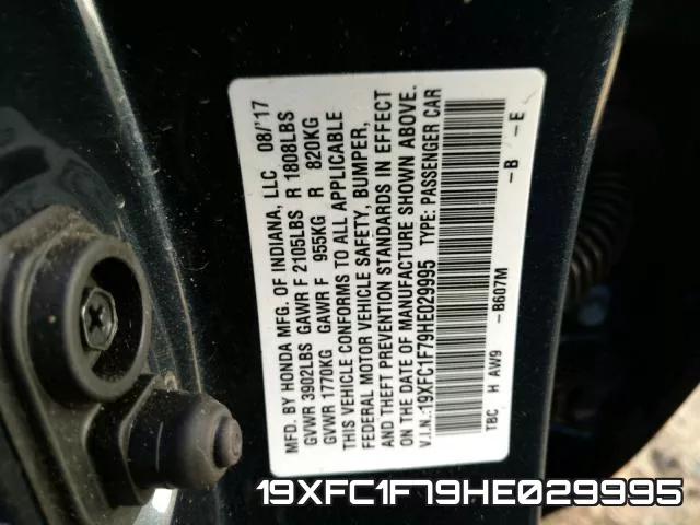 19XFC1F79HE029995 фото 2