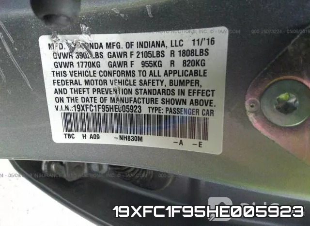 19XFC1F95HE005923 фото 10