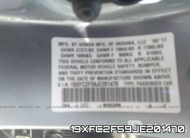 19XFC2F59JE201470 фото 10