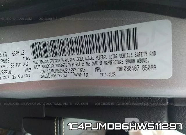 1C4PJMDB6HW511297 фото 10