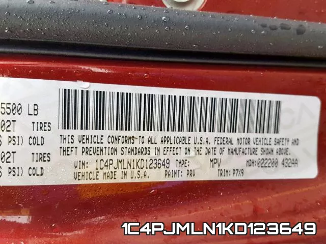 1C4PJMLN1KD123649 фото 2