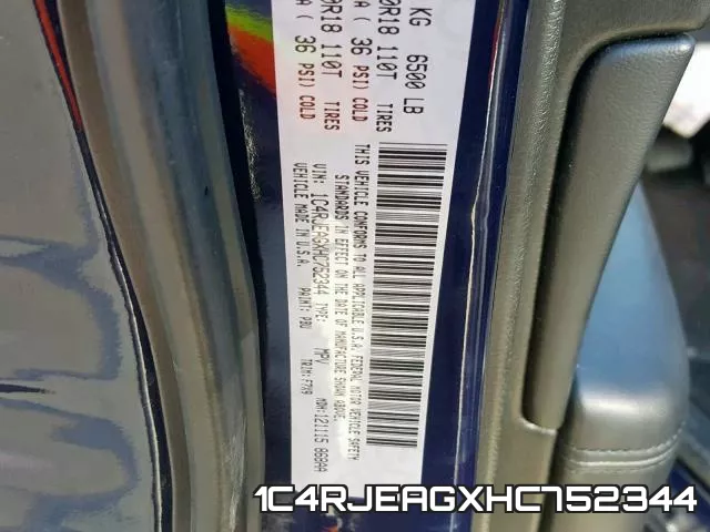 1C4RJEAGXHC752344 фото 2