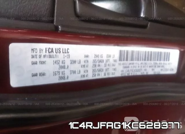 1C4RJFAG1KC628377 фото 10