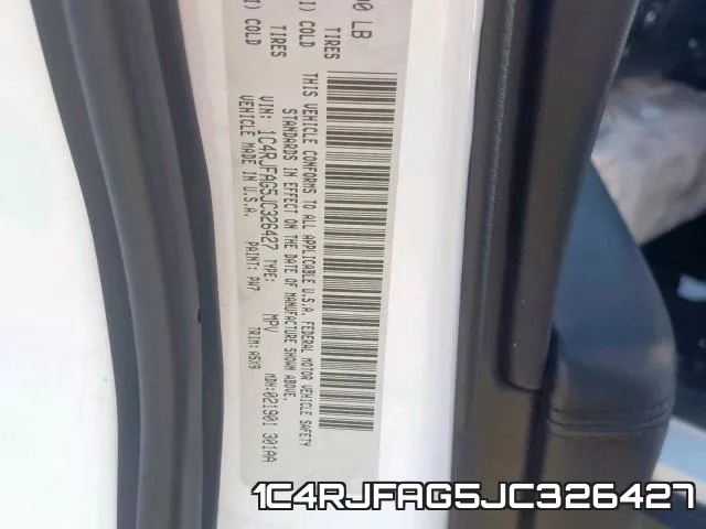 1C4RJFAG5JC326427 фото 2